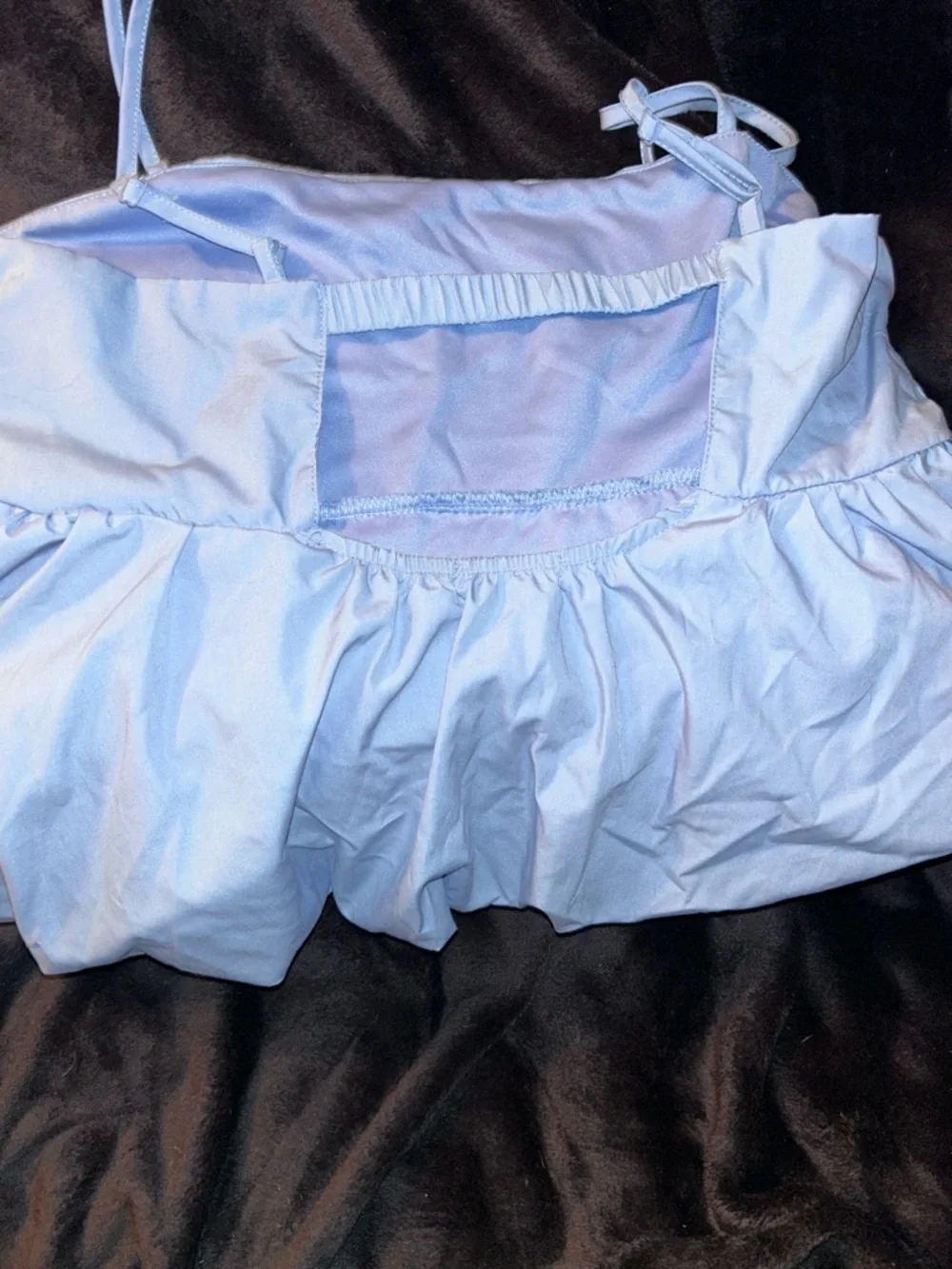 Light Blue Women's Ruffled Two-Piece Set - Picture 3 of 3